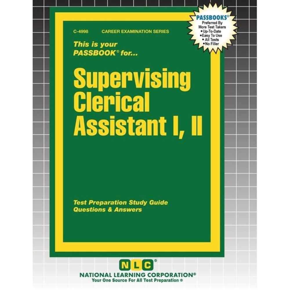 Supervising Clerical Assistant I, II -- Passbooks